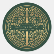 Mariage médiéval royal vert