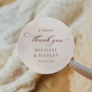 Sticker Rond Mariage minimaliste moderne