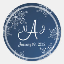 Mariage Monogramme de snowflake