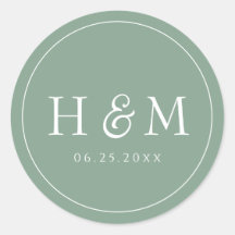 Mariage Monogrammé Simple Typographie Élégante