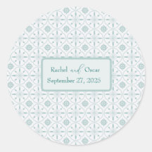 Mariage motif bleu pastel