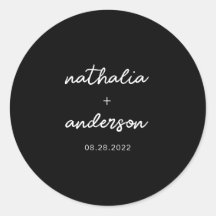 Mariage noir de script minimal