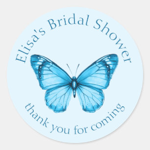 Sticker Rond Mariage Papillons Élégants Fête Prénuptiale SUR ME