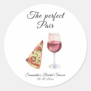 Sticker Rond Mariage Parfait à l'aquarelle Enterrement de vie d
