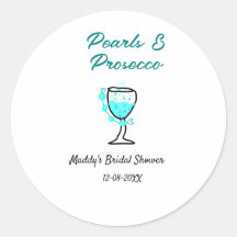 Mariage perles et prosecco nom bleu noir 