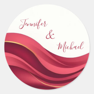 Sticker Rond Mariage personnalisé Bourgogne