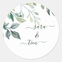 Mariage personnalisé Eucalyptus de verdure rustiqu