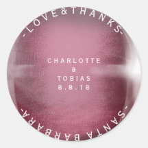 Mariage personnalisé Merci Wreath Burgundy Verre b