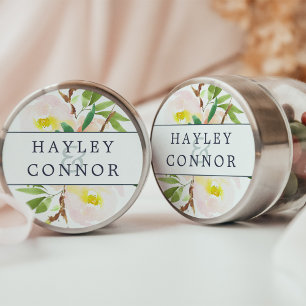 Sticker Rond Mariage personnalisé Spring Blush