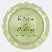 Mariage Polkadot Vintage vert