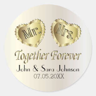 Sticker Rond Mariage pour la mariée et la chambre   Personnalis