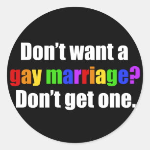 Sticker Rond Mariage Pro-Gay