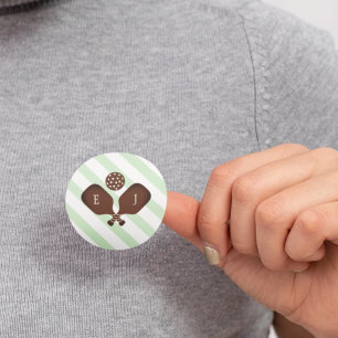 Sticker Rond Mariage Rayures Préparatoires de Pickleball
