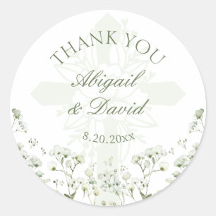Sticker Rond Mariage religieux de la respiration du bébé