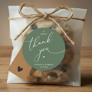 Sticker Rond Mariage Romantique Des Cookies Merci Doux