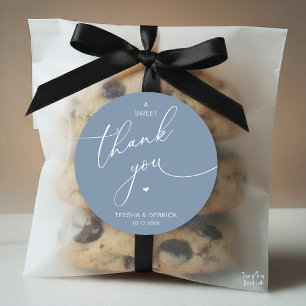 Sticker Rond Mariage Romantique Un Merci Doux Cookies