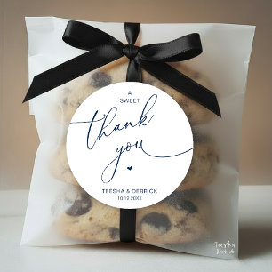 Sticker Rond Mariage Romantique Un Merci Doux Cookies