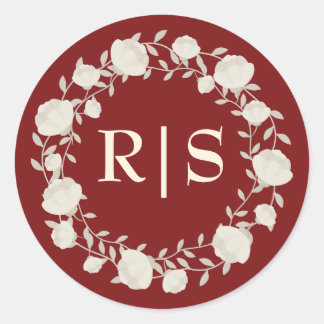 Sticker Rond Mariage Rubis et Crème de Ruby Radiance