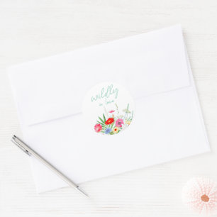 Sticker Rond Mariage sauvagement amoureux Enterrement de vie de