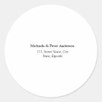 Mariage simple adresse de retour minimale