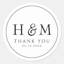 Mariage Simple Élégant Typographie Monogrammé