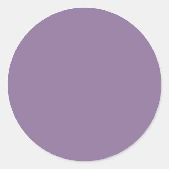 Sticker Rond Mariage Simple Monochrome Violet Wisteria Économiq (Devant)