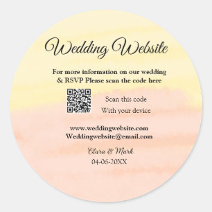 Sticker Rond Mariage site web ajouter Q R code scanner ajouter 