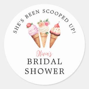 Sticker Rond Mariage sous le signe de la glace "Elle a été pris