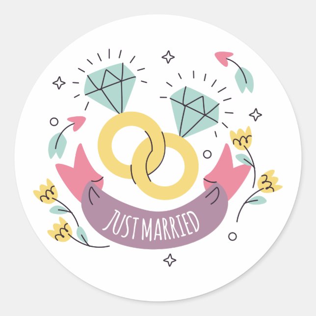 Sticker Rond marié (Devant)