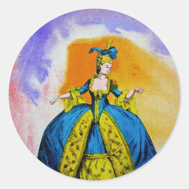 Sticker Rond Marie Antoinette par Michael Moffa (Devant)