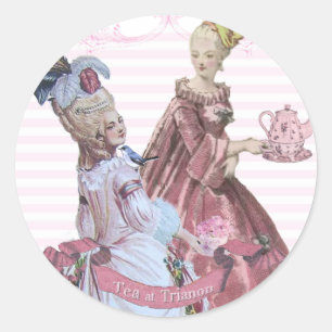 Sticker Rond Marie Antoinette Thé aux phoques de Trianon