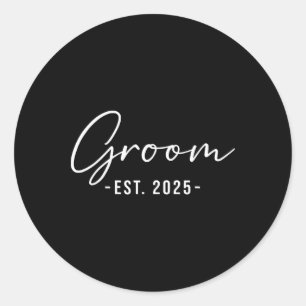 Sticker Rond Marié Env. 2025 Tenue de mise en beauté assortie M
