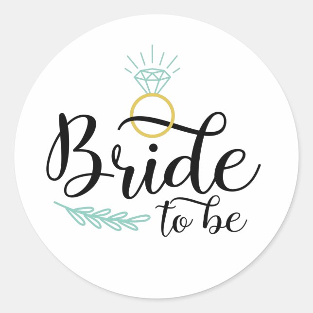 Sticker Rond Mariée à être (Devant)