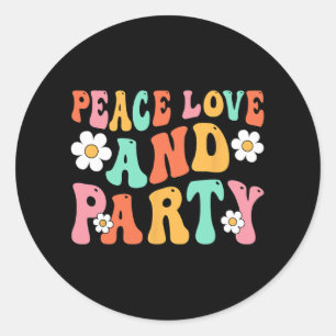Sticker Rond Mariée Amour Et Fête Demoiselle D'Honneur Groovy E