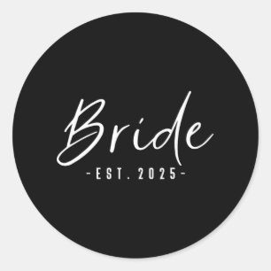 Sticker Rond Mariée Est 2025 Futur Femme Engagé Des Cadeaux Pou