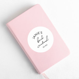 Sticker Rond Mariée Moderne/Enterrement de Vie de Jeune Fille