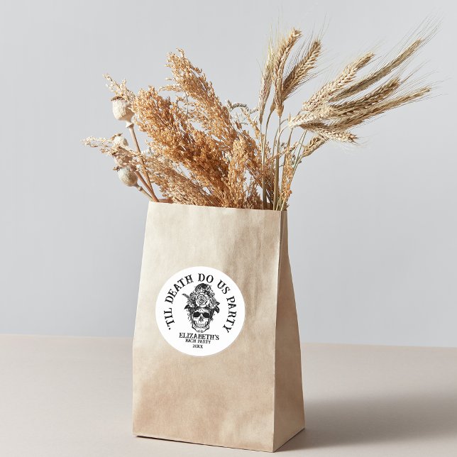 Sticker Rond Mariée ou décès Bachelorette Parti Customisée (Créateur téléchargé)