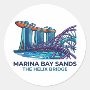 STICKER ROND MARINA BAY SANDS