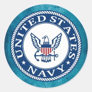 Sticker Rond Marine américaine   Navy Alt Emblem