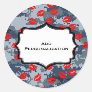 Sticker Rond Marine américaine personnalisée scellée avec un ba