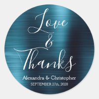 Marine Blue Chic Metallic Love & Merci