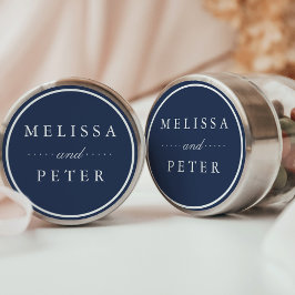Sticker Rond Marine classique et Mariage blanc