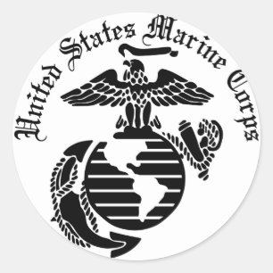 Sticker Rond Marine Corps d'usmc Etats-Unis