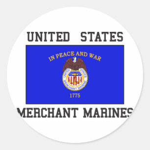Sticker Rond Marine marchande américaine