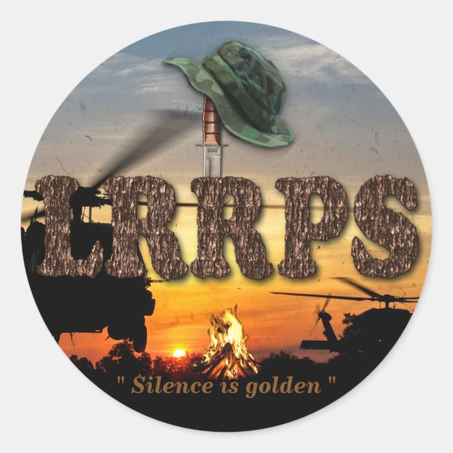Sticker Rond Marines de l'armée militaire Recon LURPS Vietnam G (Devant)