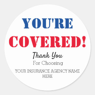 Sticker Rond Marketing d'assurance client personnalisé