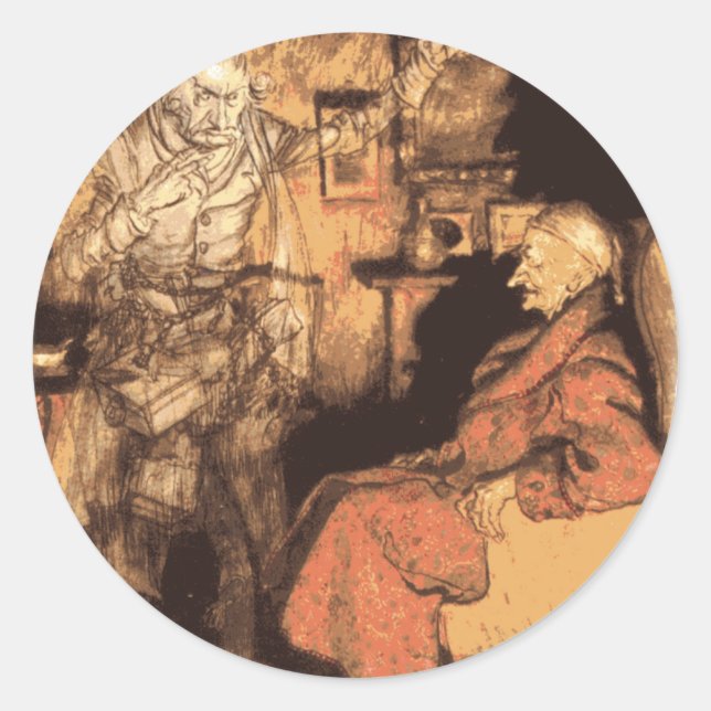Sticker Rond Marley et Scrooge (Devant)