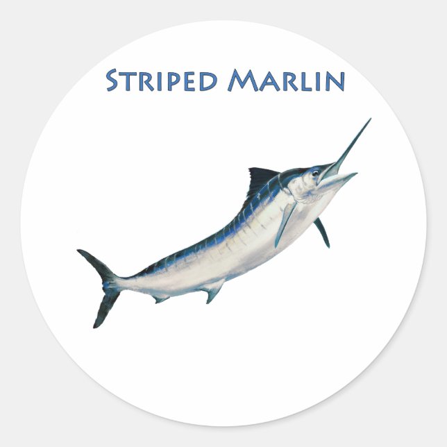 Sticker Rond Marlin rayé (titre) (Devant)