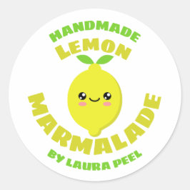 Sticker Rond Marmalade au citron fait main