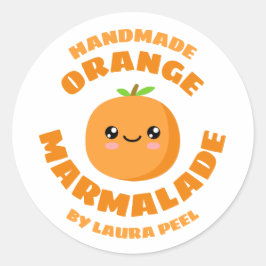 Sticker Rond Marmalade orange artisanale